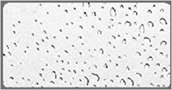 Caratteristiche box doccia Camelia con pannelli effetto goccia e profili in PVC